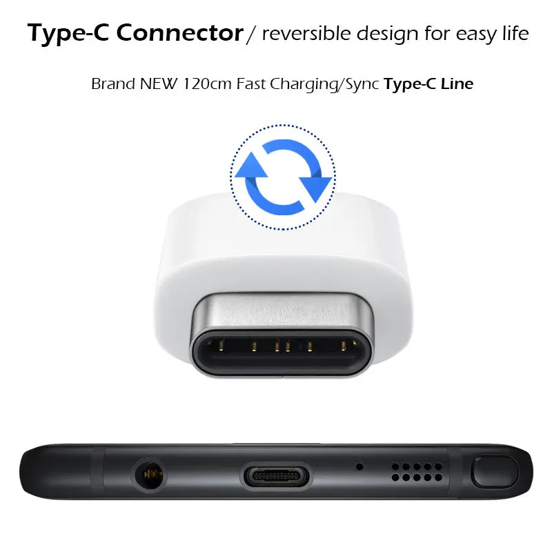 Кабель Micro USB C для быстрой зарядки и передачи данных зарядный кабель Samsung Galaxy Note 7 S8