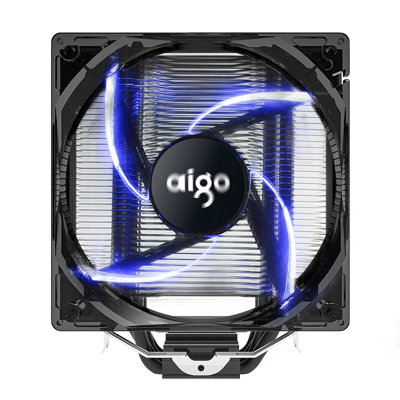 Кулер для процессора Aigo 4 тепловых трубки кулер AMD Intel 775/115/AM3/AM4 Синий светодиодный