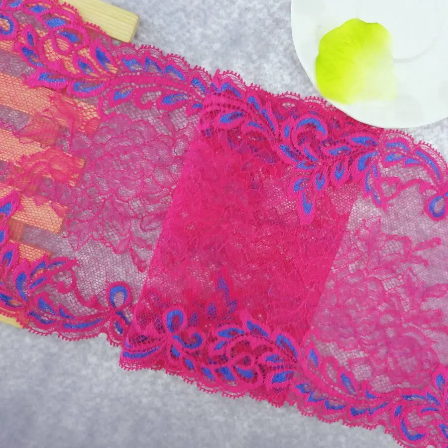 Кружевная отделка #113 ширина 16 см стрейчевая эластичная кружевная по краям товары