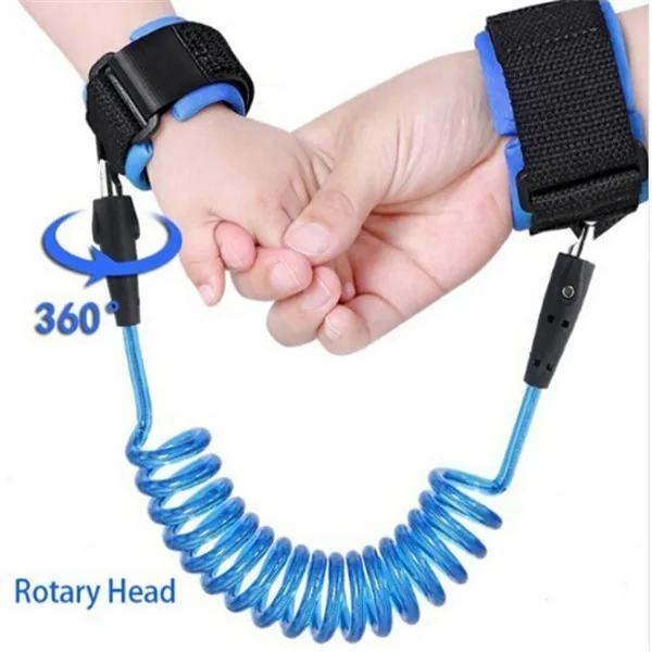 200cm Rotary Head Анти-потерянный соединитель на запястье поводок для ребенка безопасности жгут для бандаж для беременных веревка для прогулок на открытом воздухе ручной ремень лента анти-потеря браслет дети - Цвет: 200cm Rotary Head