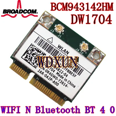 Беспроводная мини карта Pcie Broadcom Bcm4314 Dw1704 Wi Fi N + Bluetooth R4gw0 для Dell BCM43142HM|wireless mini pcie|wifi