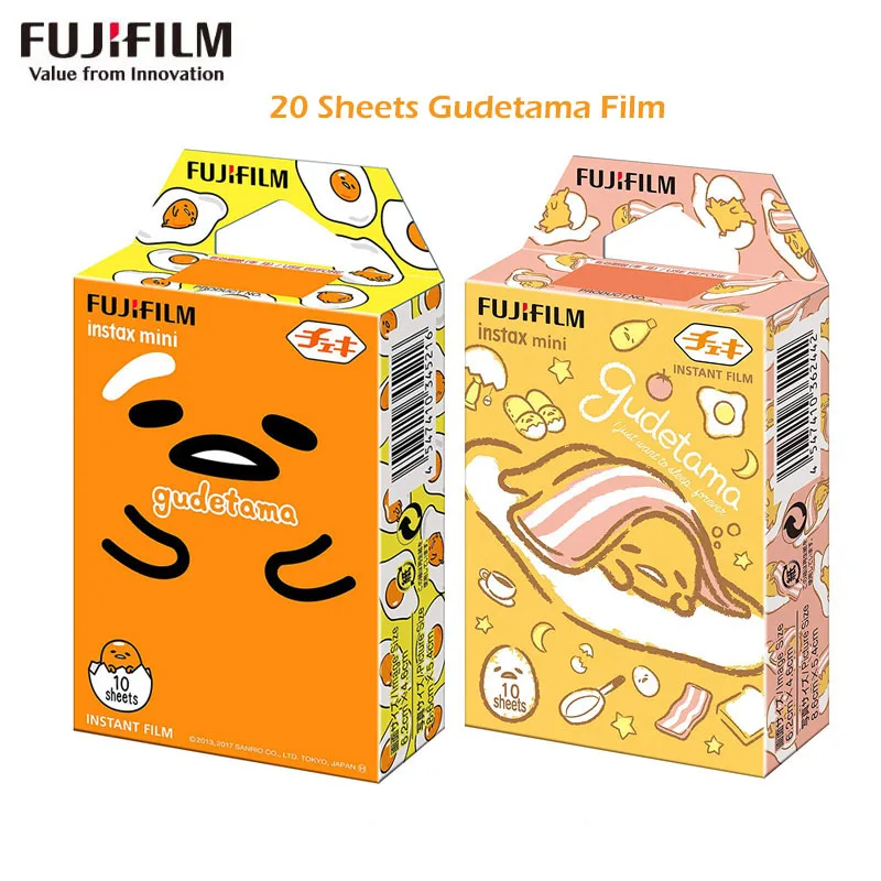 Gudetama Fujifilm Instax Mini пленка мгновенная фотобумага для Mini 9 8+ 7s 7c 90 70 25 50s камера SP-2 SP-1 принтер, Polariod 300 - Цвет: 20 Sheets Gudetama