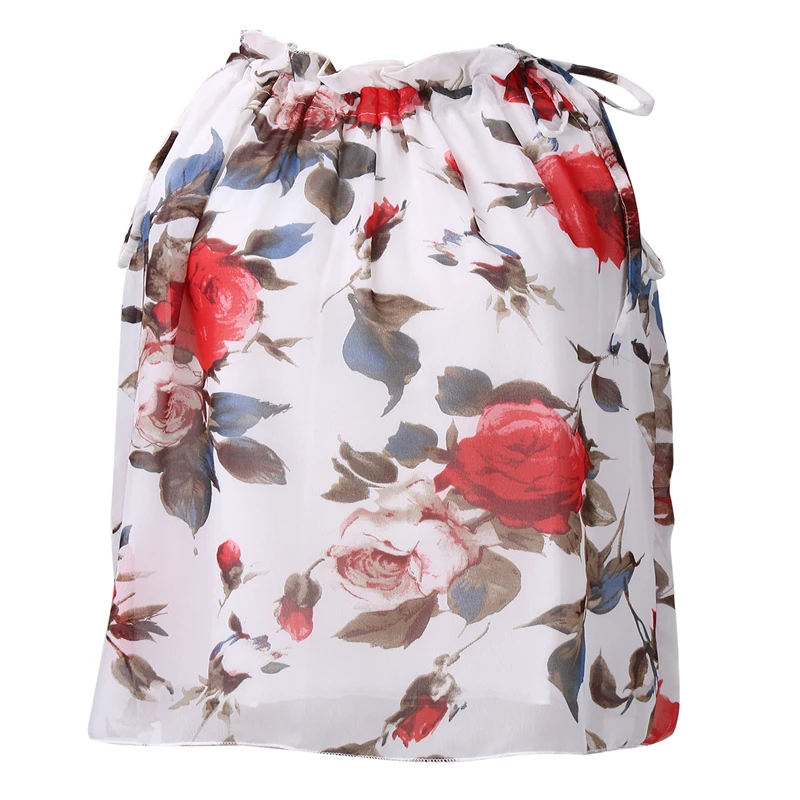 Женская футболка без рукавов свободная пикантная из полиэстера с цветочным