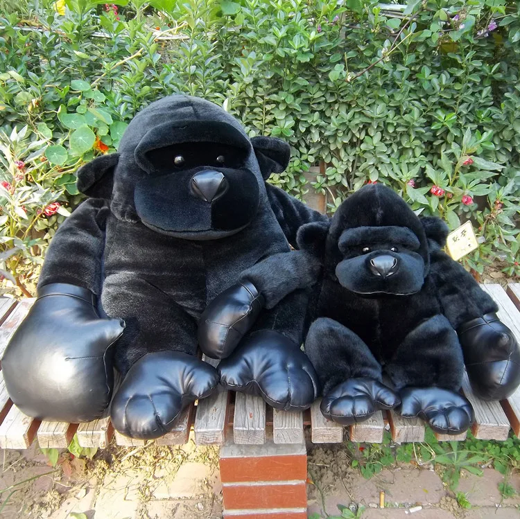 Высококачественные товары черный боксерский шимпанзе плюшевая игрушка