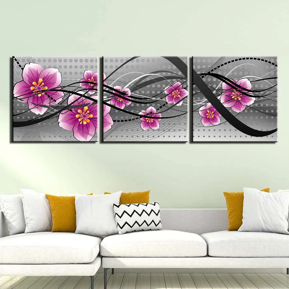 HD Печать холст картины современное искусство стены 3 шт. натюрморт цветок постер