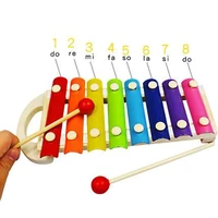 children fifteen sound knock piano toy wooden puzzle 1 3 years old baby 8 tone aluminum musical metal infant playing type 2021