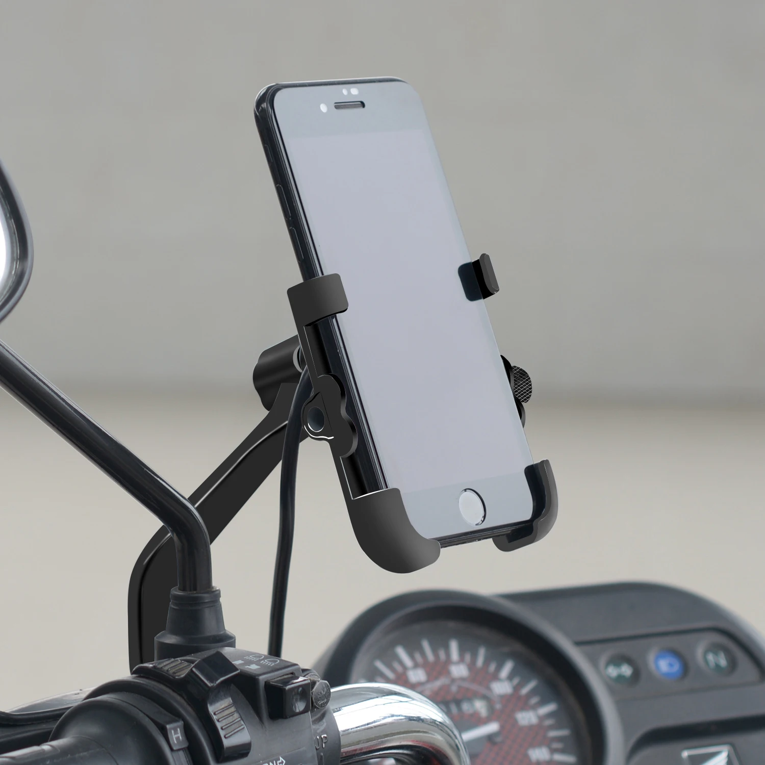 WUPP универсальный держатель телефона QC 3,0 мотоцикла USB Зарядное устройство Водонепроницаемый 12V мотоцикл, для мобильного телефона, устанавливаемый Мощность адаптер с поддержкой крепления на зеркало