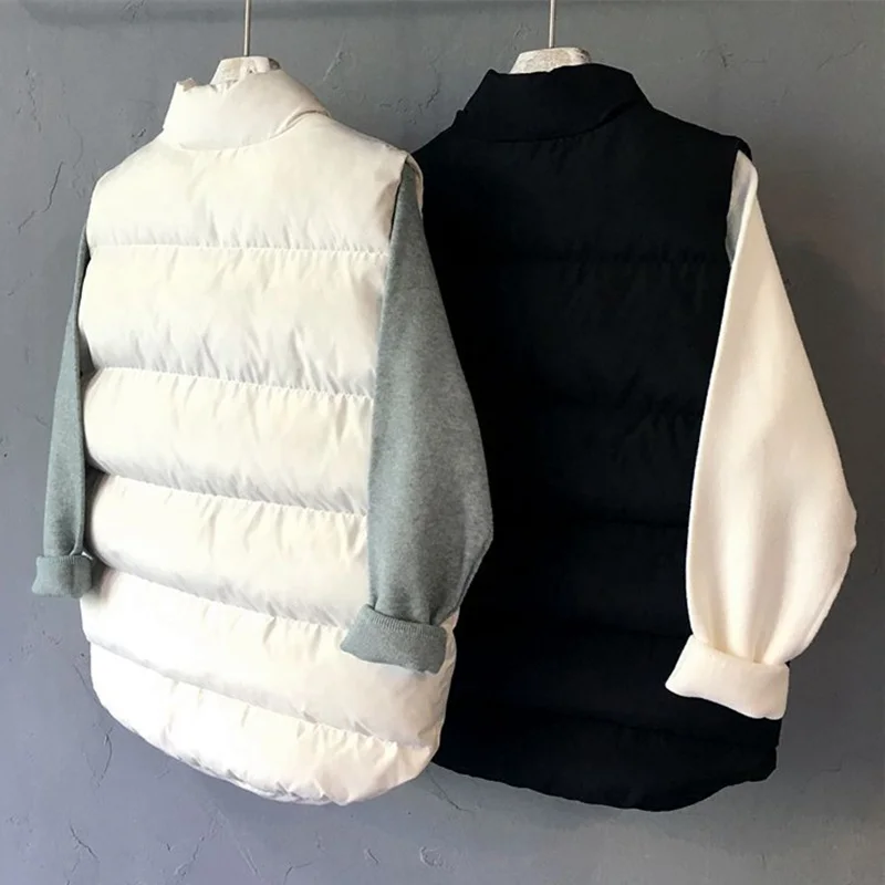 Женский пуховый хлопковый жилет толстый без рукавов ватная куртка женская
