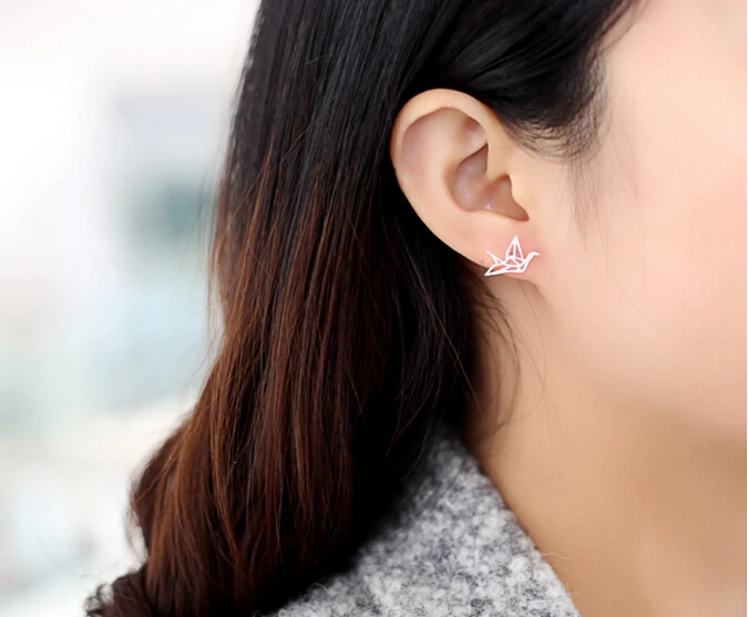 Модные Простые геометрические полые серебристого цвета и рисунком в виде