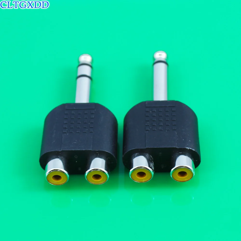 Cltgxdd TRS к RCA гнездовой разъем клеммы видео адаптер 6 35 разъемам Lotus Plug аудио динамик