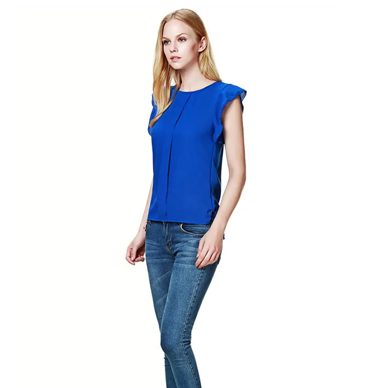 Женская блузка новинка 2018 женские шифоновые блузки с коротким рукавом модные