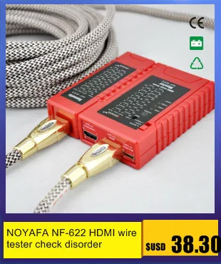 Высокое качество сетевой кабель тестер кабельный трекер RJ45 Кабельный тестер NF-388 английская версия тестер аудио кабеля красного цвета NF_388