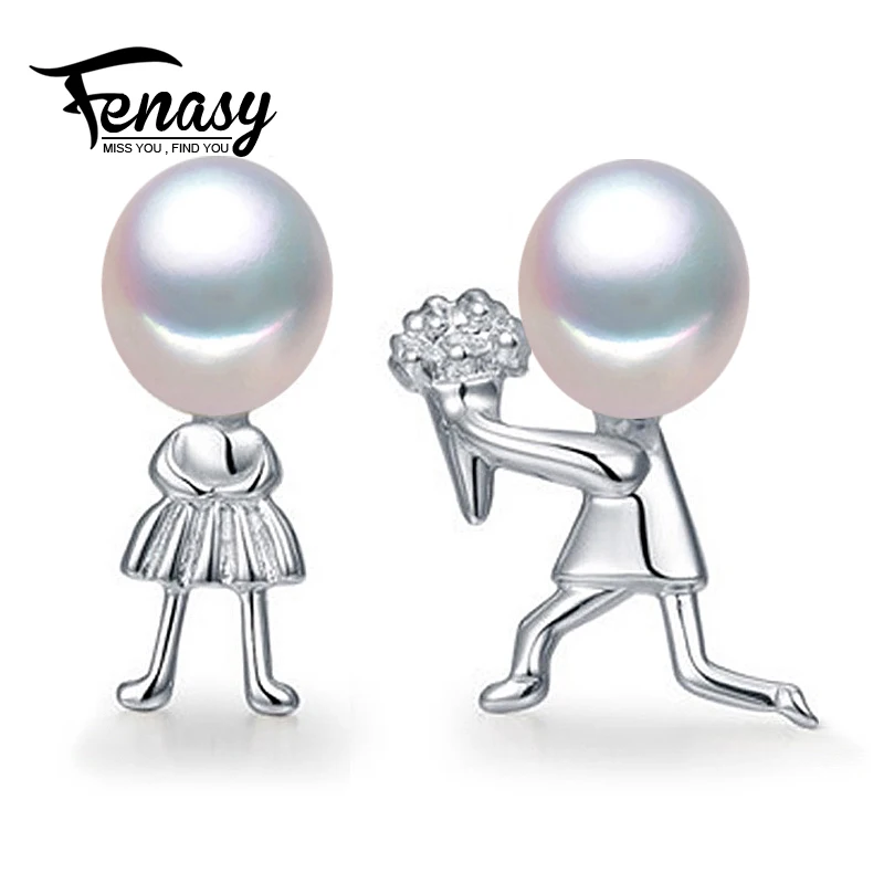 

FENASY natural Pearl earrings, classic earrings freshwater pearl earrings,marriage wedding Jewelry Women Accessories earrings