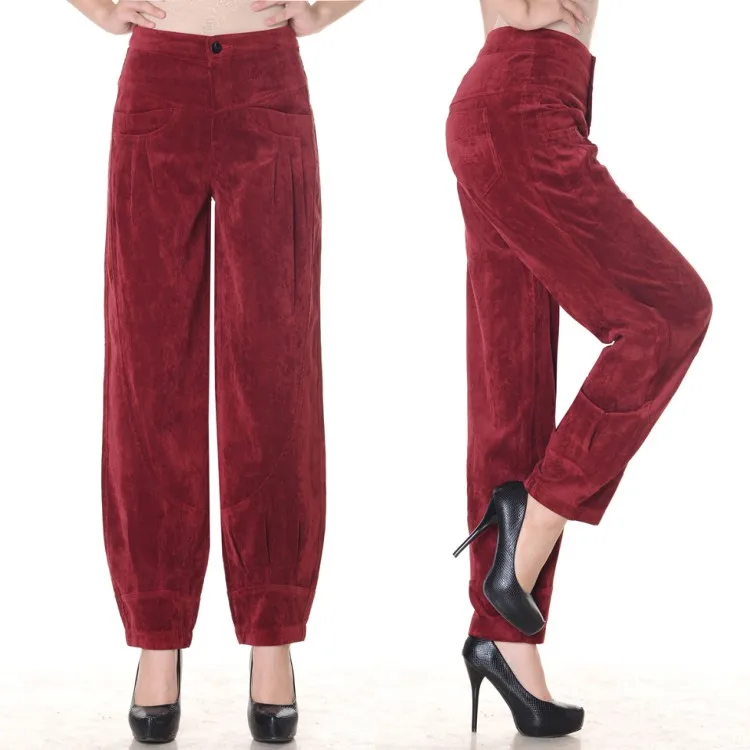 Брюки женские вельветовые винно красные черные Осенние|pants wrap|pant denimjeans pants for girls |