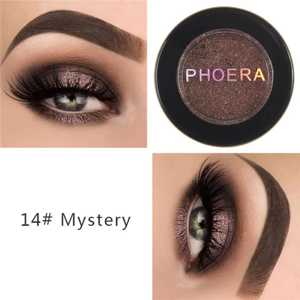 14 Mystery PHOERA, 24 цвета, блестящие матовые тени для век, палитра для пигментов, макияж для глаз, косметика, мерцающие тени для век, Oogschaduw, Ombretto, Корея, TSLM1 - Цвет: 14 Mystery
