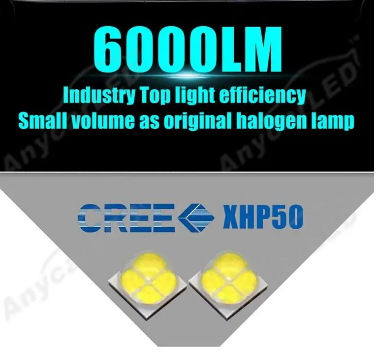Комплект светодиодных фар G8 80 Вт 9005 лм 1 комплект|car lamp|9005 hb3fog lamp bulb |