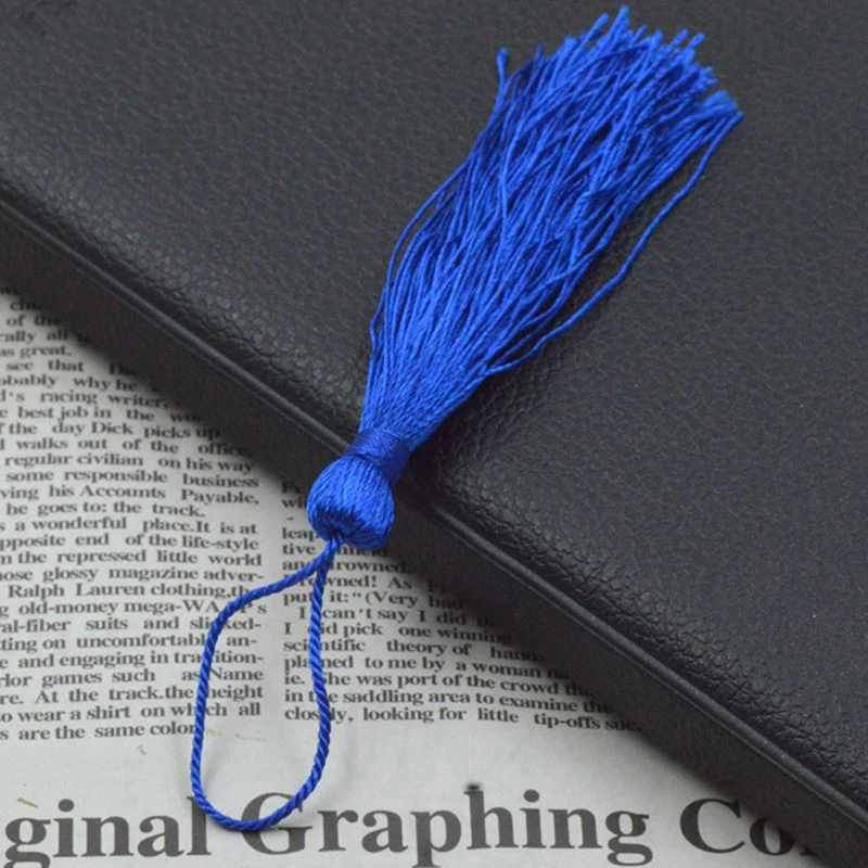 Royal blue 10 шт. 12,5 см длинная разноцветная хлопковая шелковая кисточка для сережек Очаровательная подвеска атласные ювелирные изделия с кистями - Цвет: Royal blue