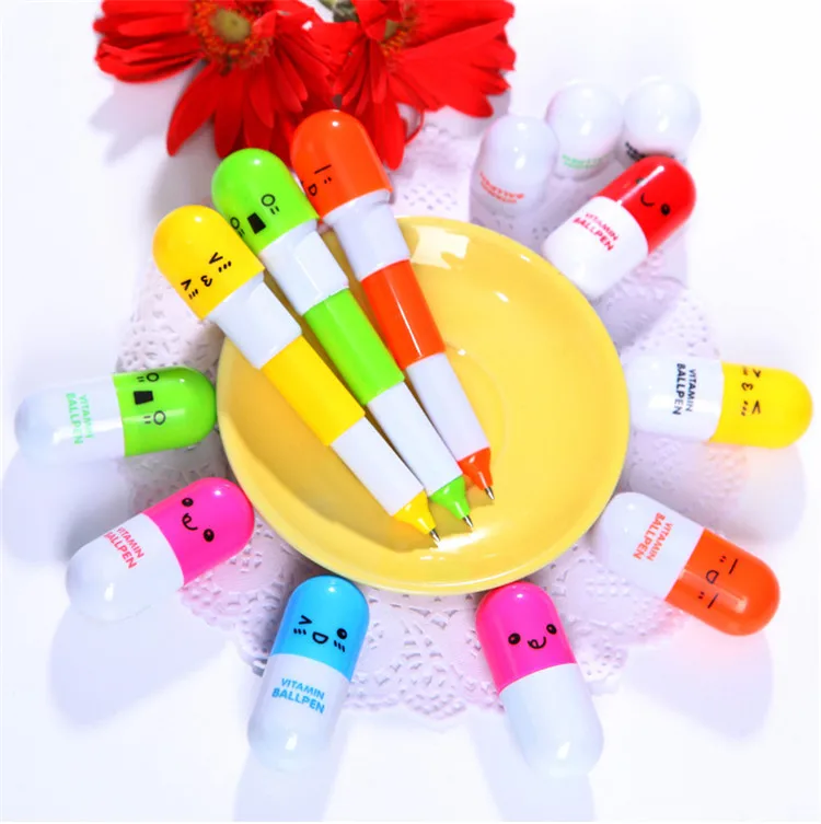

1000 pcs Cartoon Colorful Flexible Gel Pen Korean Stationery Creative Gift School Supplies Capsule Ballpoint Pen