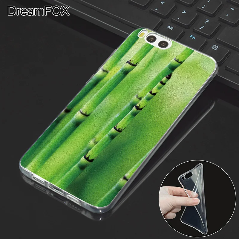 DREAMFOX M233 зеленый бамбук Натуральный Мягкий ТПУ силиконовый чехол для Xiaomi Mi Note 2 3 4 5