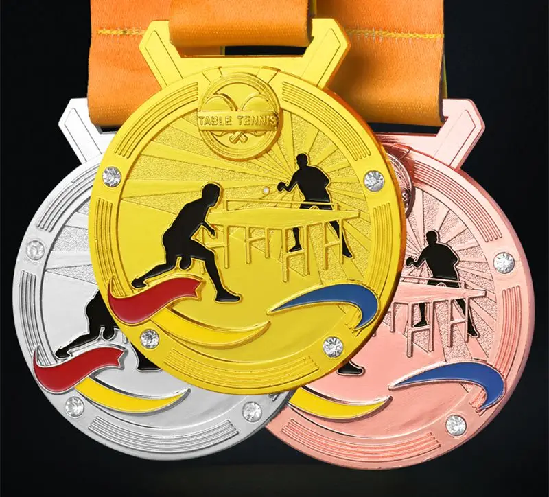 High quality!Table tennis competition metal medal school sports championship runner-up third place general medal,Free shipping
