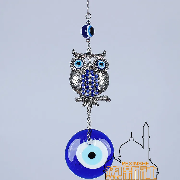 

Турецкая голубая глазная сова украшения мусульманский ожерельлье мира стена злый дом трейлер автомобиль декоративная подвеска