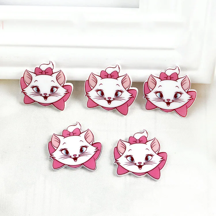 Kawaii Мультфильм Marie Cat фигурка животного украшения дома плоской задней плоской смолы Craft DIY волосы бант аксессуары SC90