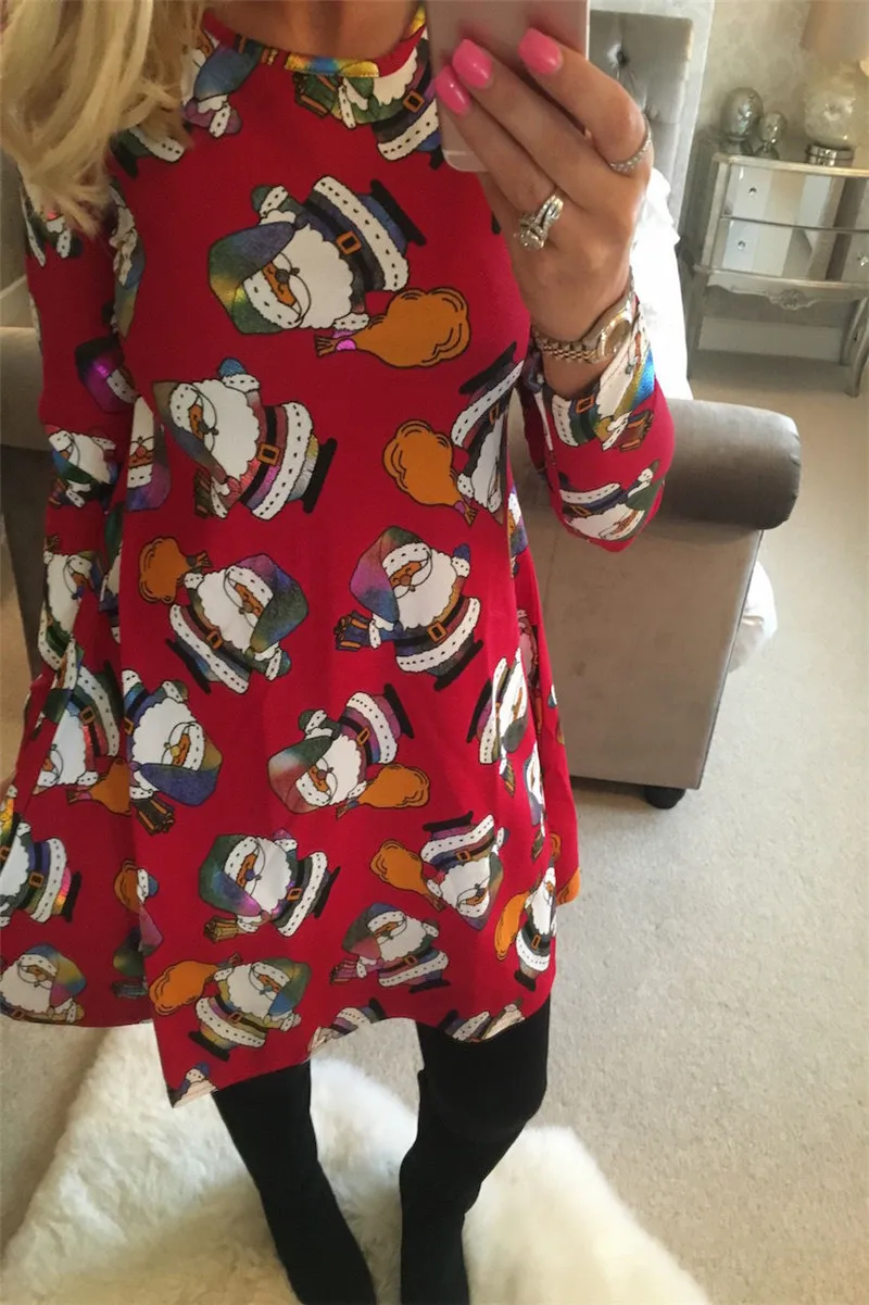 Новое поступление женское платье Повседневная Рождественская одежда с длинными