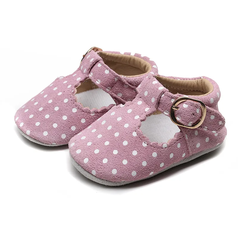 pink Baby Shoes Leopard Genuine Leather T-bar Mary jane Infants Toddler baby Princess Ballet Shoes Newborn Crib shoes soft sole - Цвет: pink