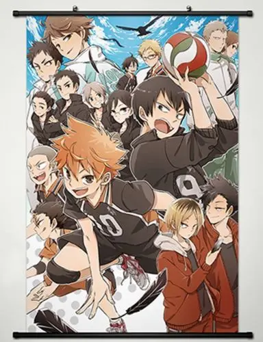 Home Decor Anime Haikyuu!! Wall Scroll Poster Fabric Painting Key Roles -032 | Дом и сад