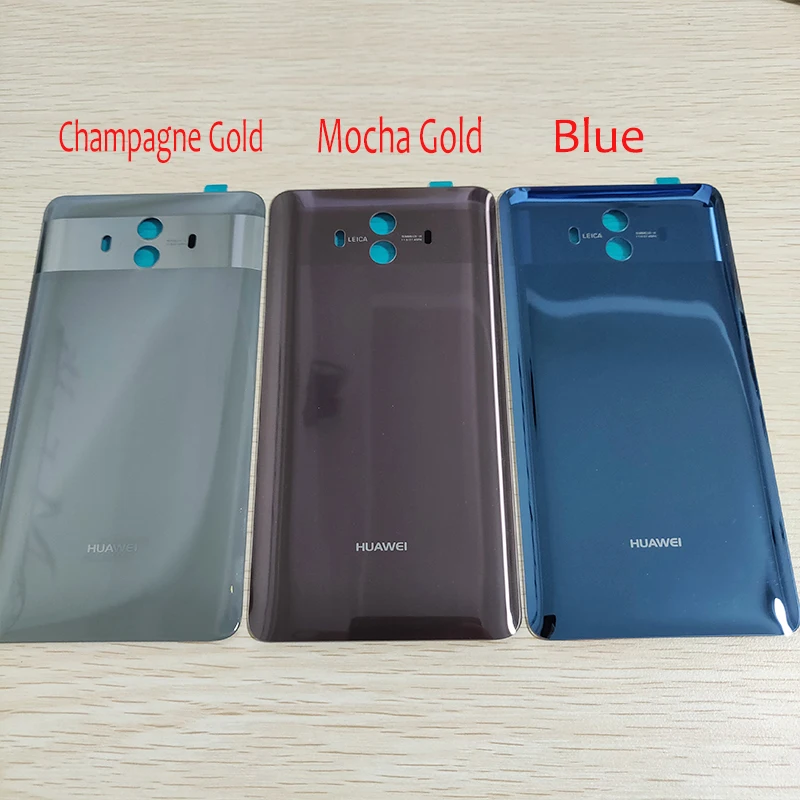 100% оригинал HUAWEI Mate 10 задняя крышка корпуса Mate10 стеклянная Задняя батареи чехол