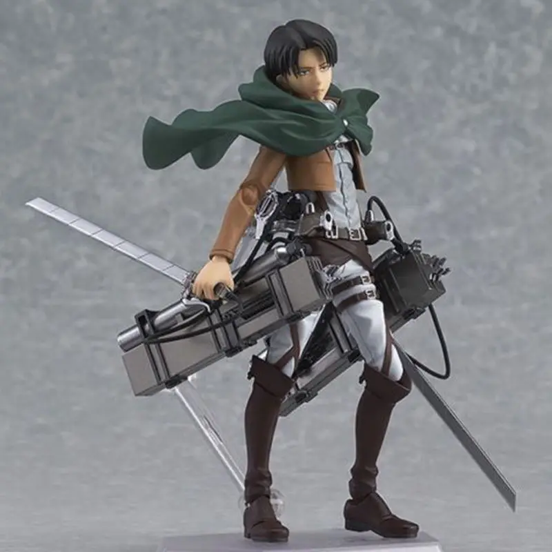 Атака на Титанов Shingeki Nendoroid Figma Леви Mikasa Эрен фигурку Статуэтка аниме Рисунок