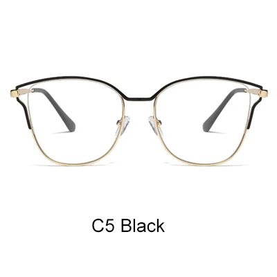 C5 Black Ralferty очки оправа женские очки Оптические очки для близорукости кошачий глаз очки прозрачные очки de grau F95538 - Цвет оправы: C5 Black