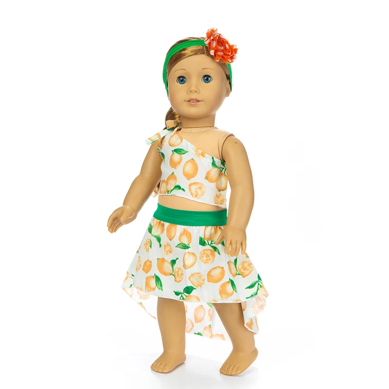 С цветочным рисунком одежда для детей подходит американской девочки 18