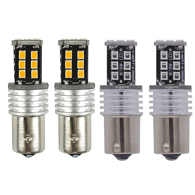 4pcs Super Bright 1156 P21W BA15S P21 / 5W 15 SMD 2835 LED Light Motor DRL Lamp Standby Steering White Red Yellow | Автомобили и