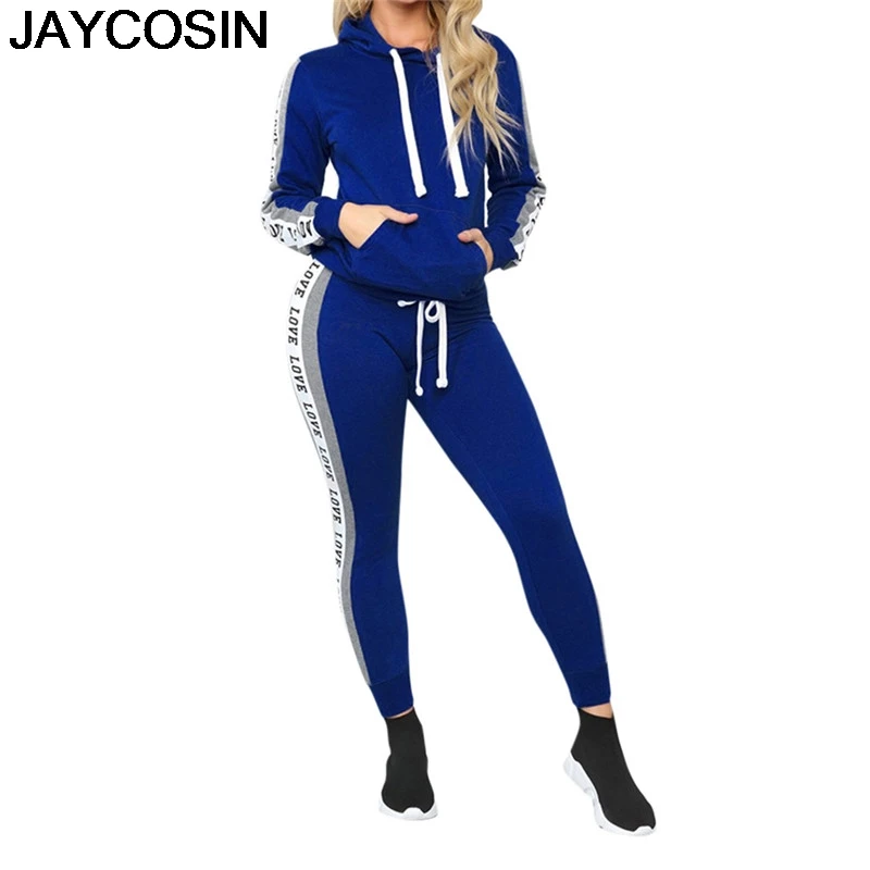 JAYCOSIN спортивный костюм для женщин модные женские повседневные спортивные топы с