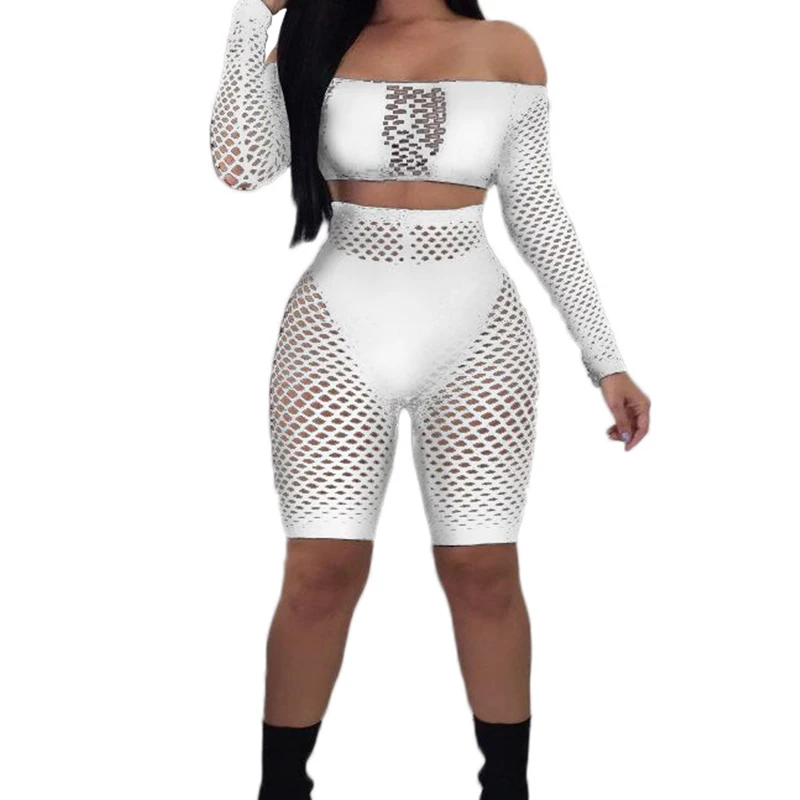 Сексуальная Перспектива 3 предмета летний комплект Для женщин наряды Mesh Crop