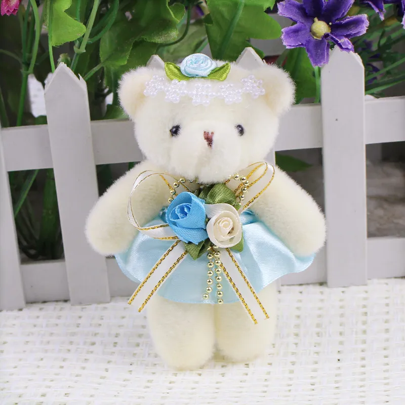 12 шт./лот 10 цветов Мини Тедди Рождественский подарок конфеты медведь плюшевая