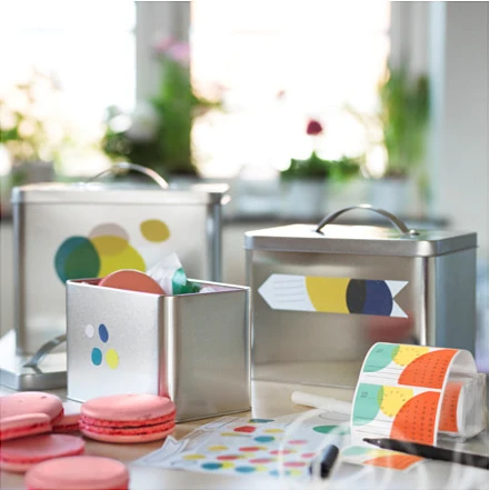 Олово с крышкой Комплект из 3 Ассорти цвета корабль случайно. Небольшие размеры