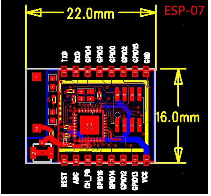 Glyduino ESP8266 серийный модуль датчика WiFi модель ESP 07 гарантия подлинности|sensor module|wifi