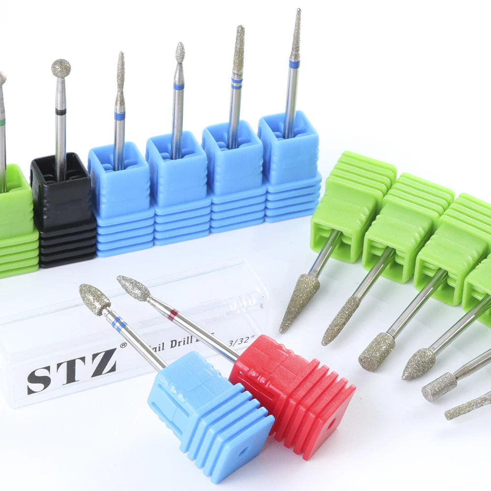 17 типов/набор электрическая дрель для ногтей Алмазная роторная маникюрная фреза