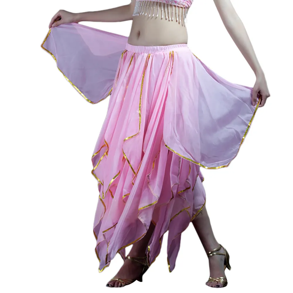 Женская плиссированная юбка с высокой талией блестками и разрезом по бокам