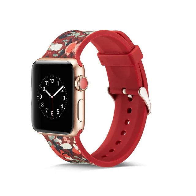 Ремешок для Apple watch 44 мм 40 мм iWatch 38 мм 42 мм силиконовый браслет для часов Apple watch 5 4 3 2 1 Аксессуары