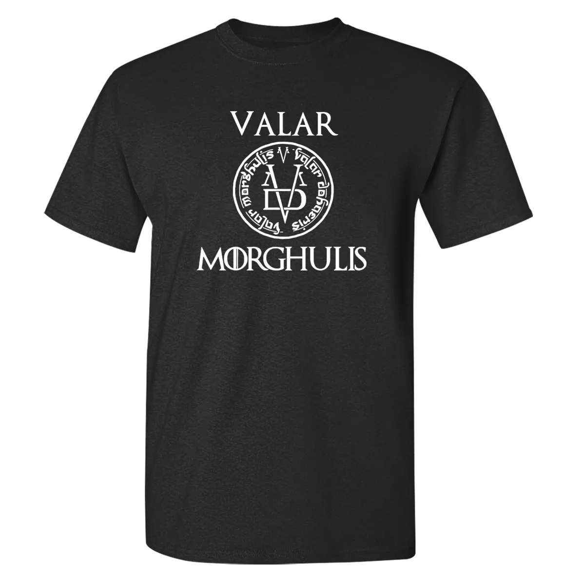 Футболка VALAR MORGHULIS мужская с надписью классная уличная одежда в японском стиле
