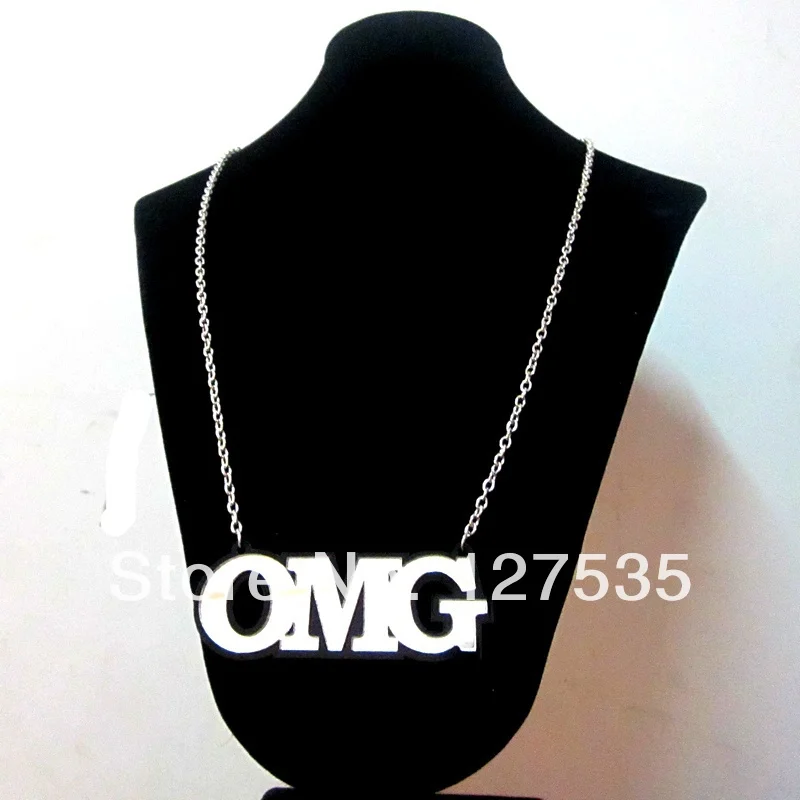 Последняя мода Женские ювелирные аксессуары Дешевые алфавит большие буквы ОМГ