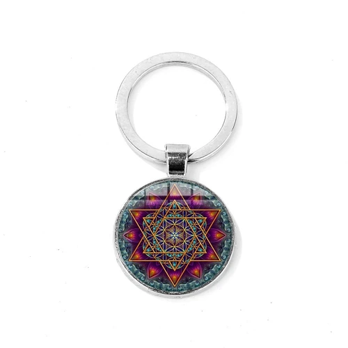 Style 3 SIAN Israel Star of David брелок с гексаграммой геометрический иудейский щит символ Печатный стеклянный брелок с кабошоном Judaica украшения с иудейской символикой - Цвет: Style 3