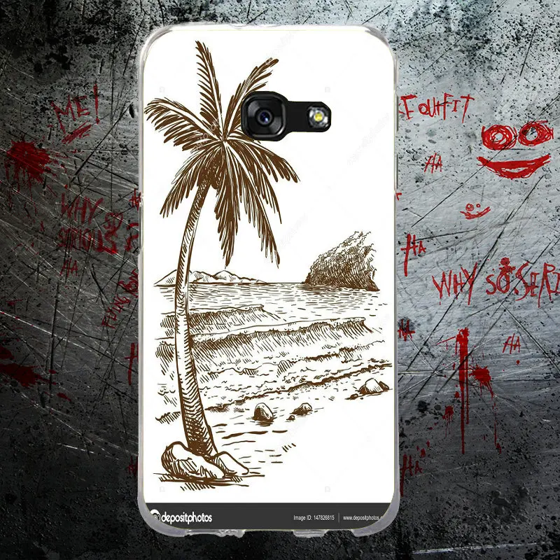 Для Samsung Note 2 3 4 5 8 для HTC One U11 M7 M8 M9 M10 A9 E9 Plus чехол из мягкого ТПУ чехлы пальмовые