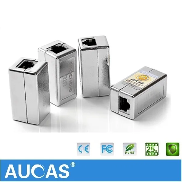 AUCAS сетевой сплиттер rj45 Модульный адаптер Муфта Cat6a FTP щит (1 способ) разъем Ethernet |