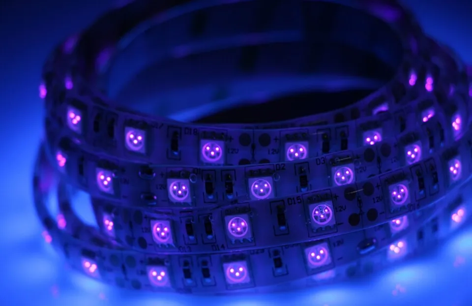 12 в 1-5 м УФ-черный светильник, Светодиодная лента 5050 SMD 60led/m ip65/не Водонепроницаемая ультрафиолетовая лампа, фиолетовая Гибкая ленточная лампа