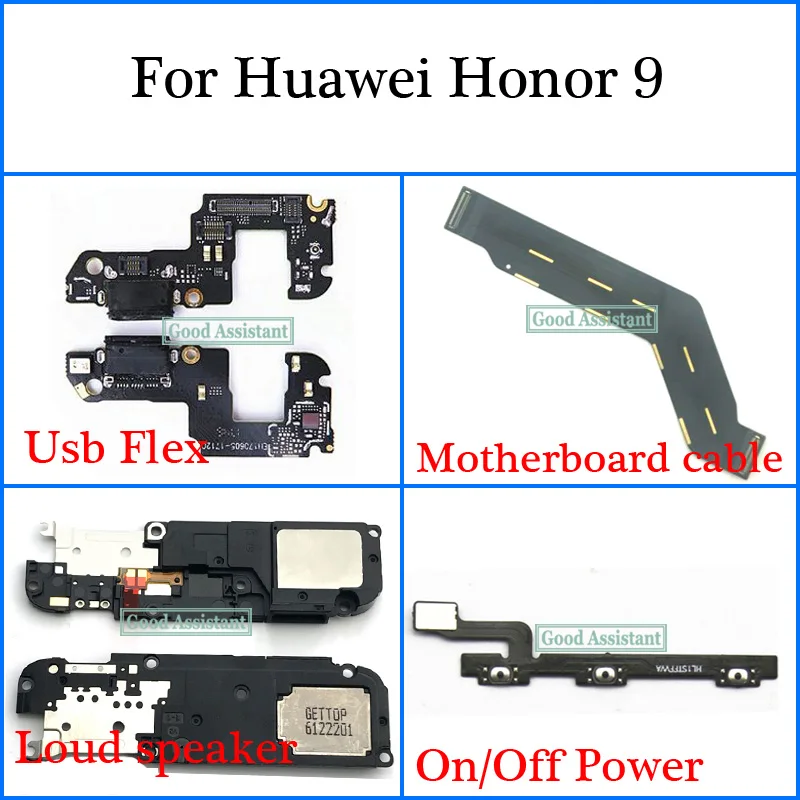 Для Huawei Honor 9 STF L09 AL10 AL00 TL10 Usb гибкий кабель материнской платы громкий динамик