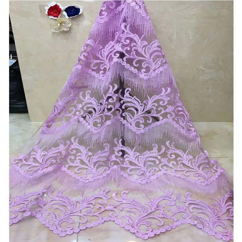 2018 новейшая нигерийская французская кружевная ткань с вышивкой высокого